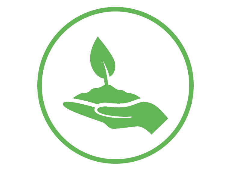 ikona roślinka w dłoni